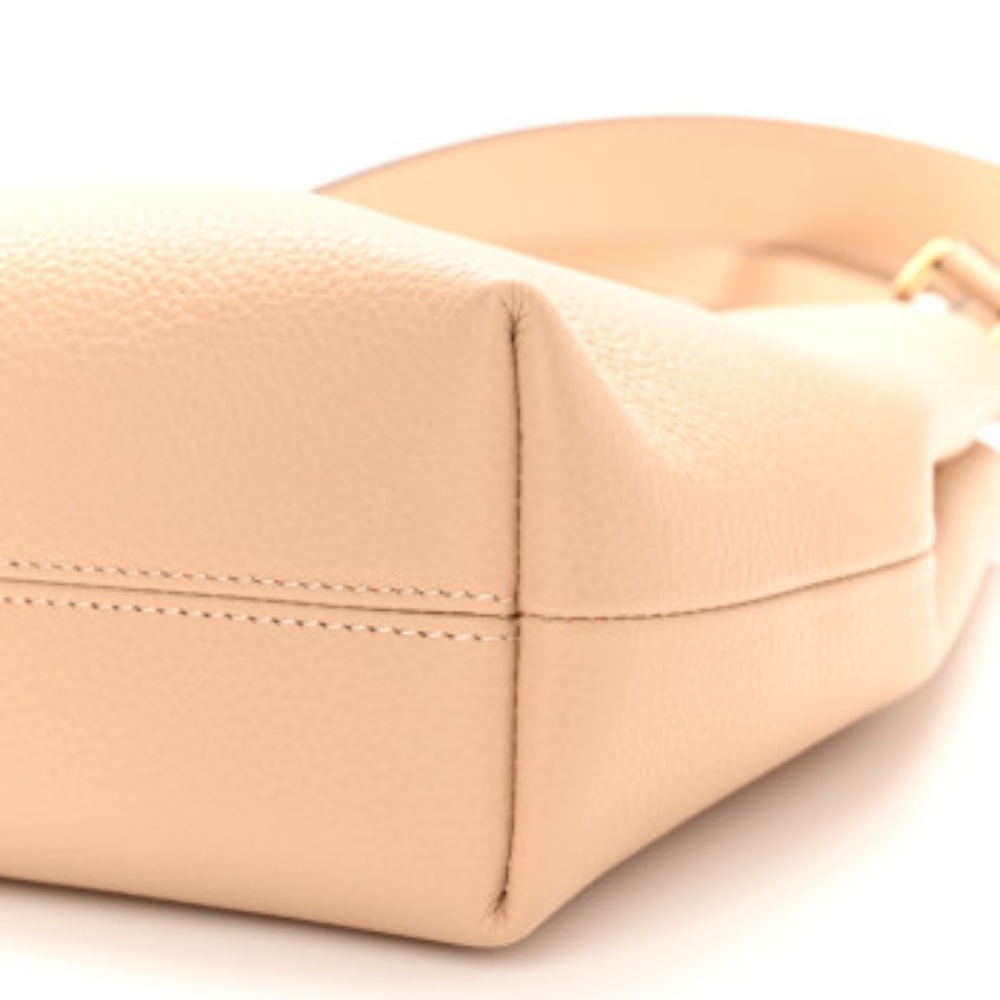 Versace Nude Calf Leather Small Hobo Shoulder Bag - Picture 9 of 9